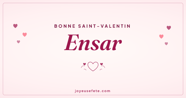 Image « Bonne Saint-Valentin Ensar » au format large