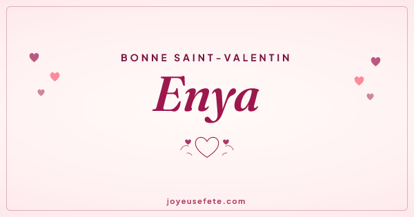 Image « Bonne Saint-Valentin Enya » au format large
