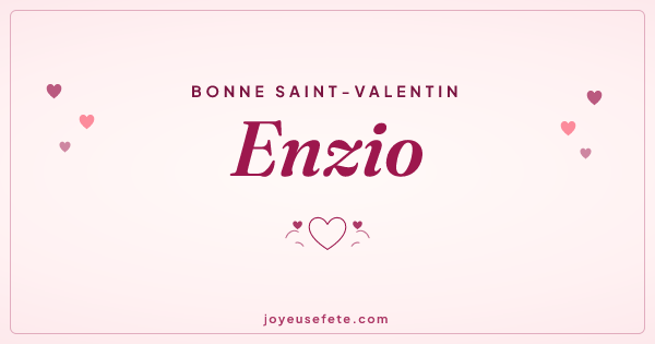 Image « Bonne Saint-Valentin Enzio » au format large