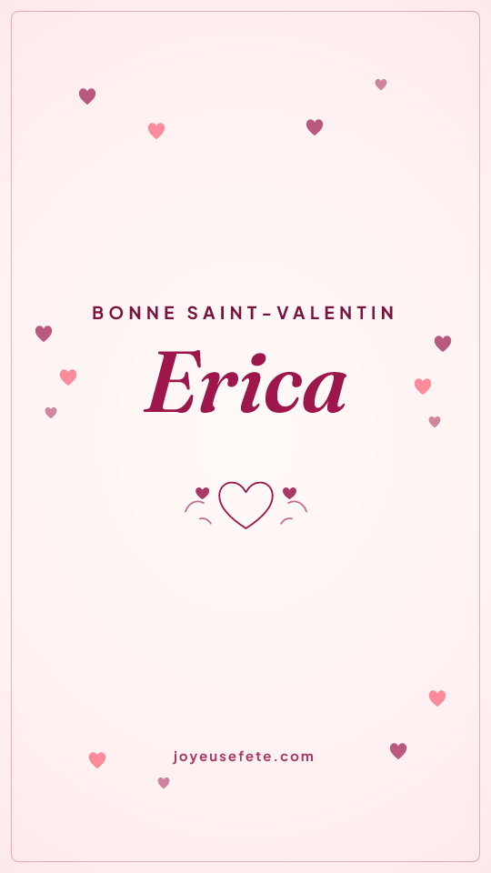 Image « Bonne Saint-Valentin Erica » au format story