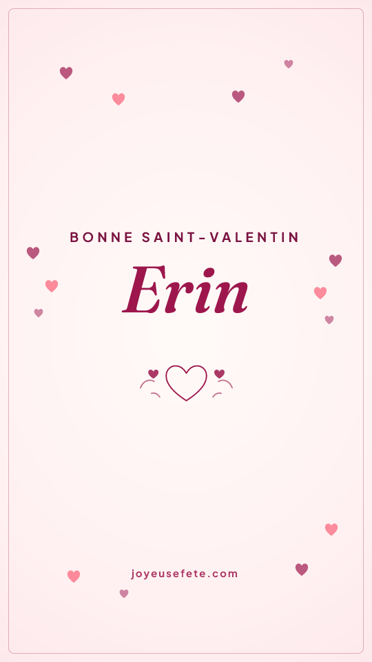 Image « Bonne Saint-Valentin Erin » au format story