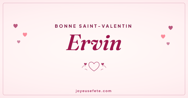 Image « Bonne Saint-Valentin Ervin » au format large