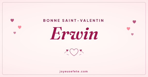 Image « Bonne Saint-Valentin Erwin » au format large