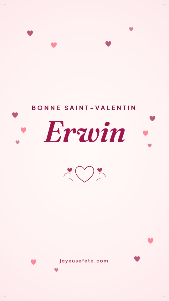 Image « Bonne Saint-Valentin Erwin » au format story