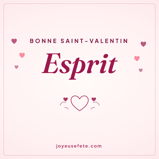 Image carrée « Bonne Saint-Valentin Esprit » pour WhatsApp