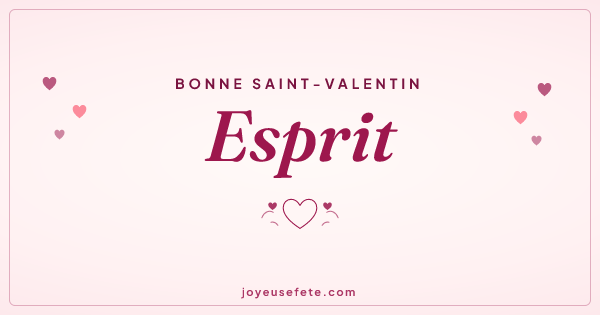 Image « Bonne Saint-Valentin Esprit » au format large