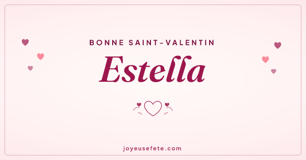 Image « Bonne Saint-Valentin Estella » au format large