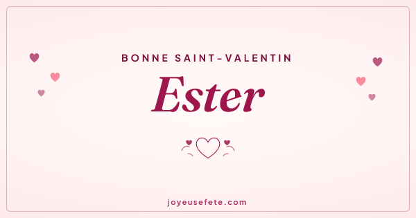 Image « Bonne Saint-Valentin Ester » au format large