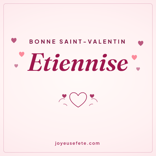 Image carrée « Bonne Saint-Valentin Etiennise » pour WhatsApp