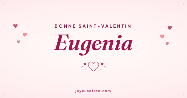 Image « Bonne Saint-Valentin Eugenia » au format large