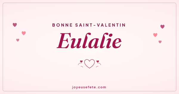 Image « Bonne Saint-Valentin Eulalie » au format large