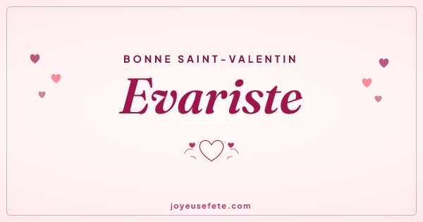 Image « Bonne Saint-Valentin Evariste » au format large