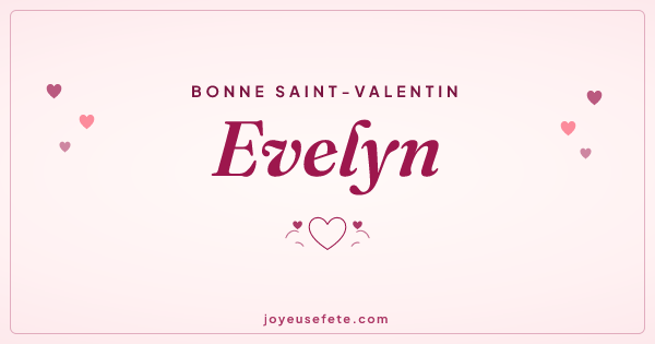 Image « Bonne Saint-Valentin Evelyn » au format large