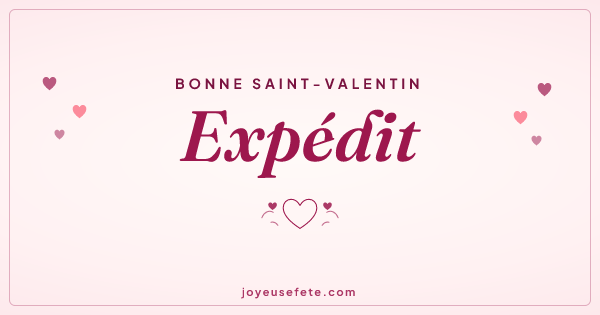 Image « Bonne Saint-Valentin Expédit » au format large