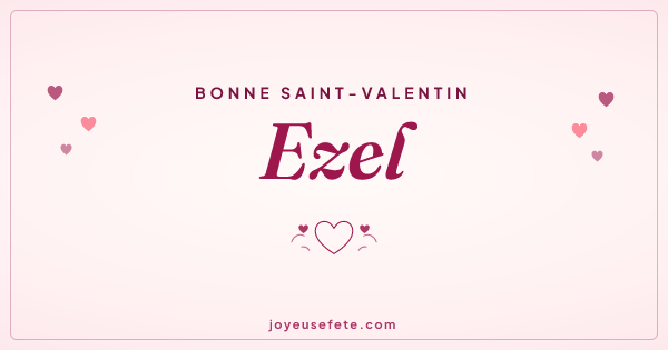 Image « Bonne Saint-Valentin Ezel » au format large