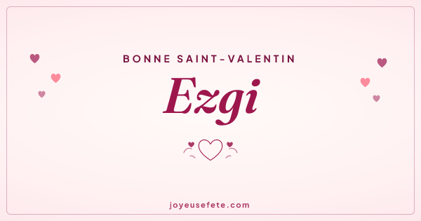 Image « Bonne Saint-Valentin Ezgi » au format large