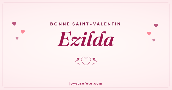 Image « Bonne Saint-Valentin Ezilda » au format large