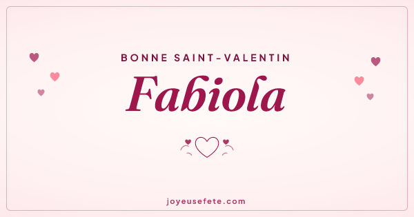 Image « Bonne Saint-Valentin Fabiola » au format large