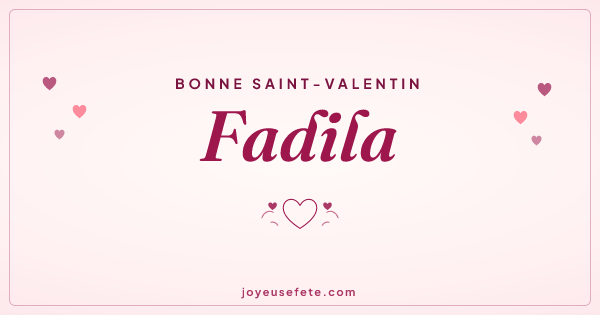 Image « Bonne Saint-Valentin Fadila » au format large