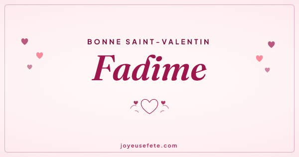 Image « Bonne Saint-Valentin Fadime » au format large