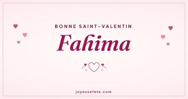 Image « Bonne Saint-Valentin Fahima » au format large