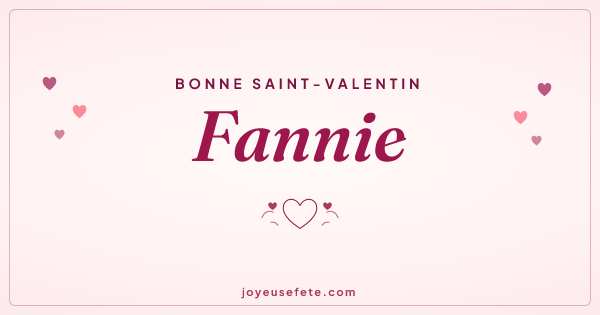 Image « Bonne Saint-Valentin Fannie » au format large