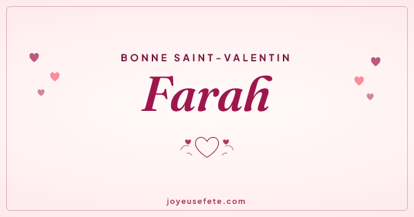 Image « Bonne Saint-Valentin Farah » au format large