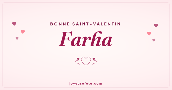 Image « Bonne Saint-Valentin Farha » au format large