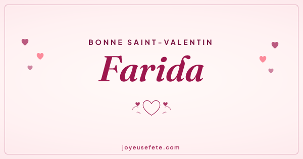 Image « Bonne Saint-Valentin Farida » au format large