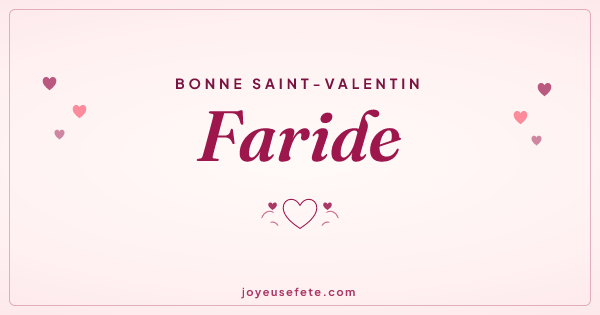Image « Bonne Saint-Valentin Faride » au format large