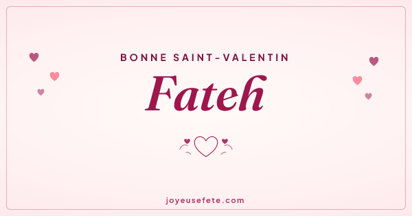 Image « Bonne Saint-Valentin Fateh » au format large
