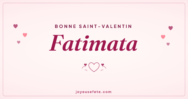 Image « Bonne Saint-Valentin Fatimata » au format large