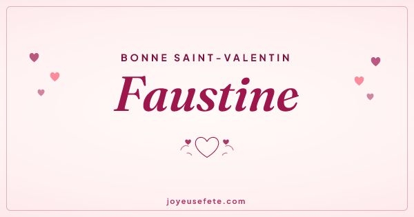 Image « Bonne Saint-Valentin Faustine » au format large