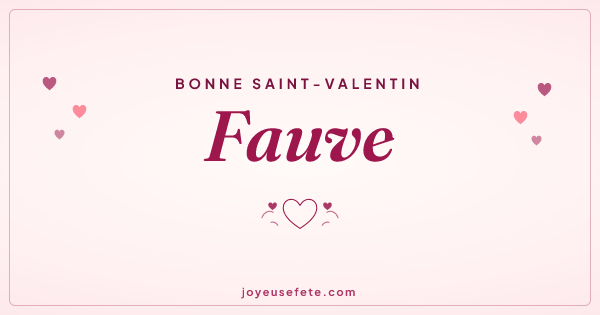 Image « Bonne Saint-Valentin Fauve » au format large