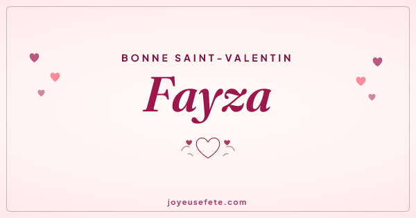 Image « Bonne Saint-Valentin Fayza » au format large