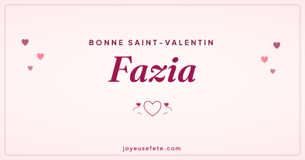Image « Bonne Saint-Valentin Fazia » au format large