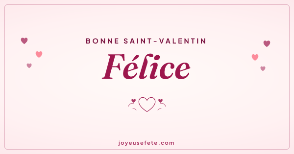 Image « Bonne Saint-Valentin Félice » au format large