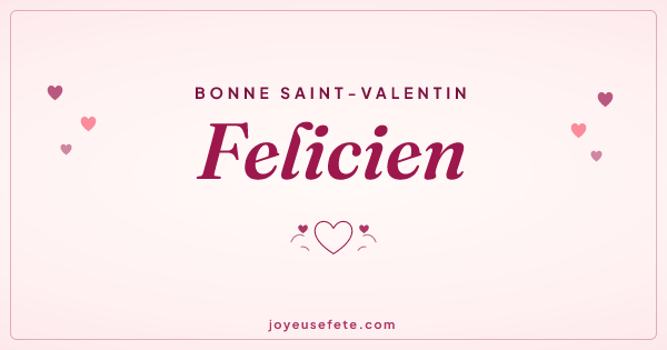 Image « Bonne Saint-Valentin Felicien » au format large