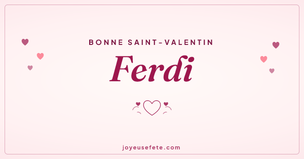 Image « Bonne Saint-Valentin Ferdi » au format large