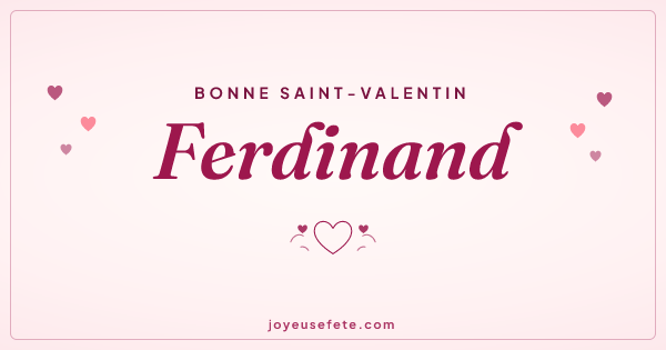 Image « Bonne Saint-Valentin Ferdinand » au format large