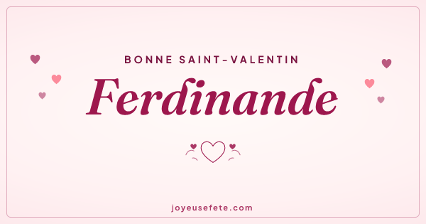 Image « Bonne Saint-Valentin Ferdinande » au format large