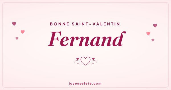 Image « Bonne Saint-Valentin Fernand » au format large