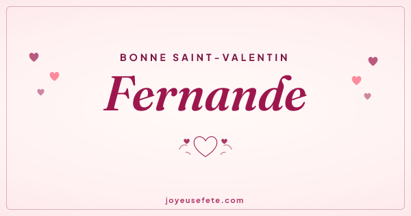 Image « Bonne Saint-Valentin Fernande » au format large