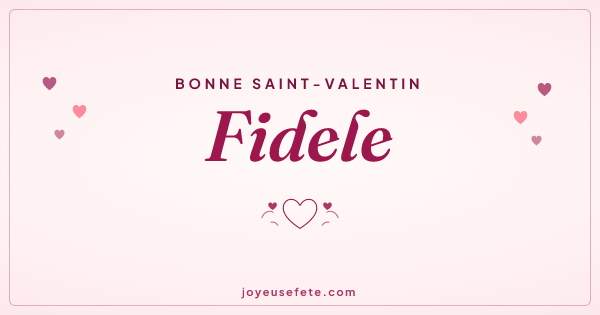 Image « Bonne Saint-Valentin Fidele » au format large