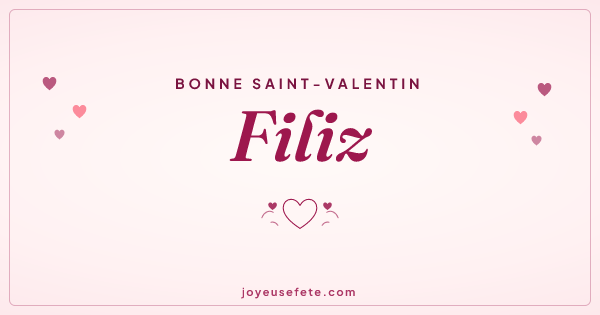 Image « Bonne Saint-Valentin Filiz » au format large