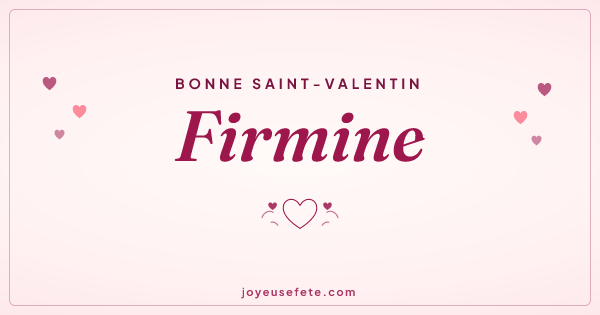 Image « Bonne Saint-Valentin Firmine » au format large