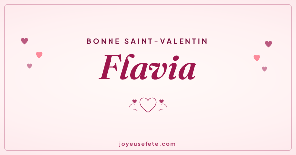 Image « Bonne Saint-Valentin Flavia » au format large