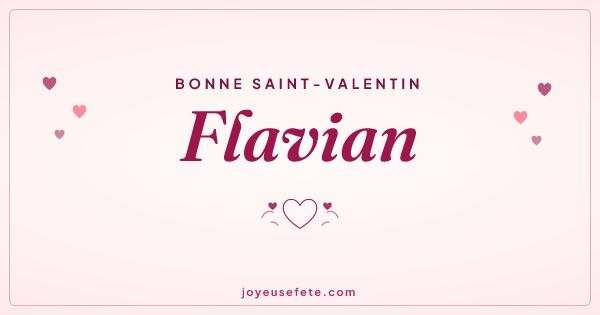 Image « Bonne Saint-Valentin Flavian » au format large