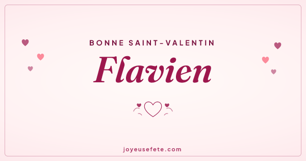 Image « Bonne Saint-Valentin Flavien » au format large
