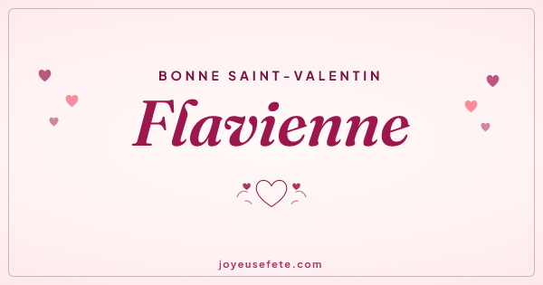 Image « Bonne Saint-Valentin Flavienne » au format large